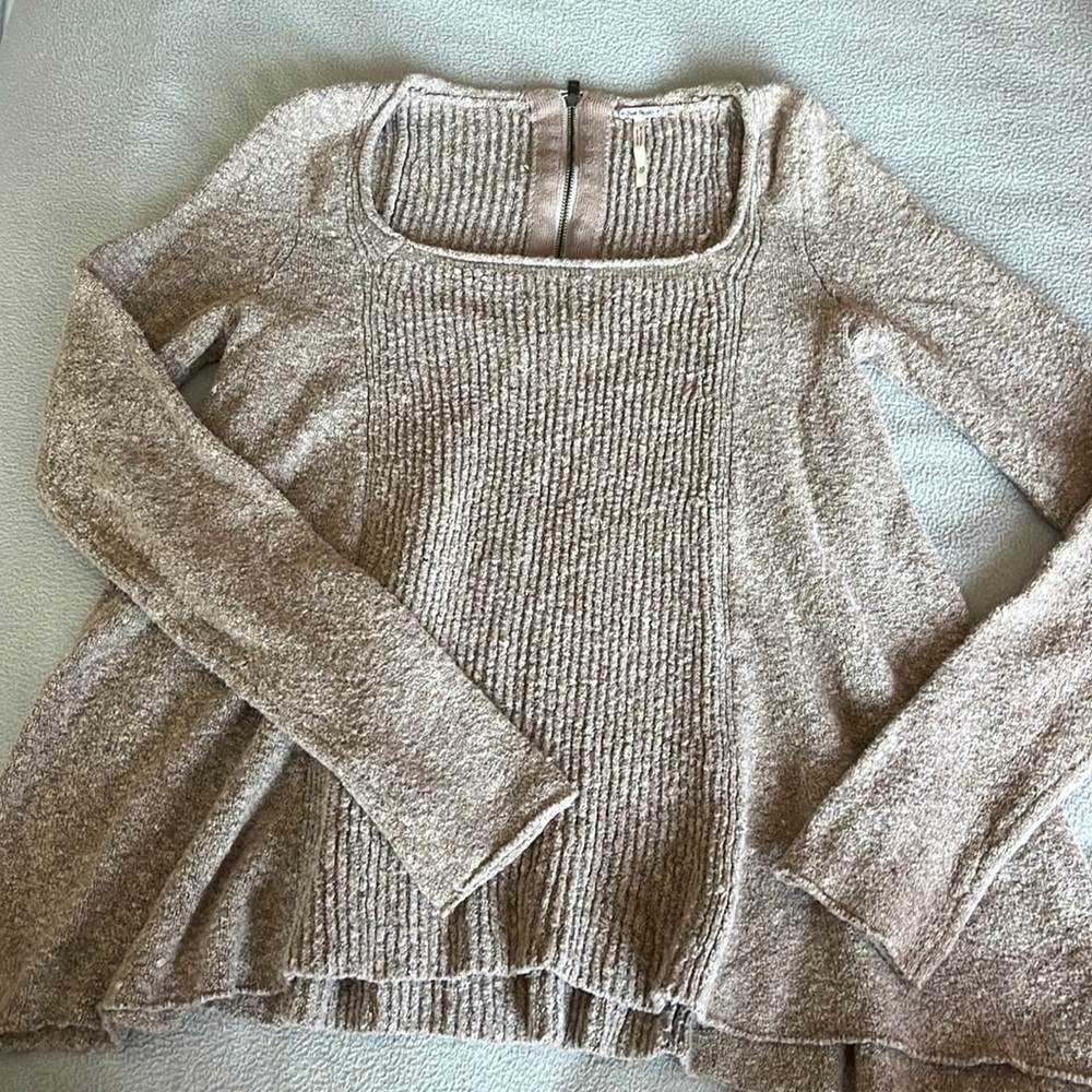 Brown free people sweater